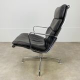 Armchair Ea 216 Eames edition Herman Miller brown leather