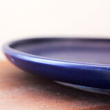 Plat en céramique bleu Charles Voltz Vallauris
