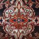 Tapis vintage fait main Tabriz du Moyen-Orient 135cm x 220cm (1950s)