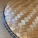 Bamboo and leather fruit basket