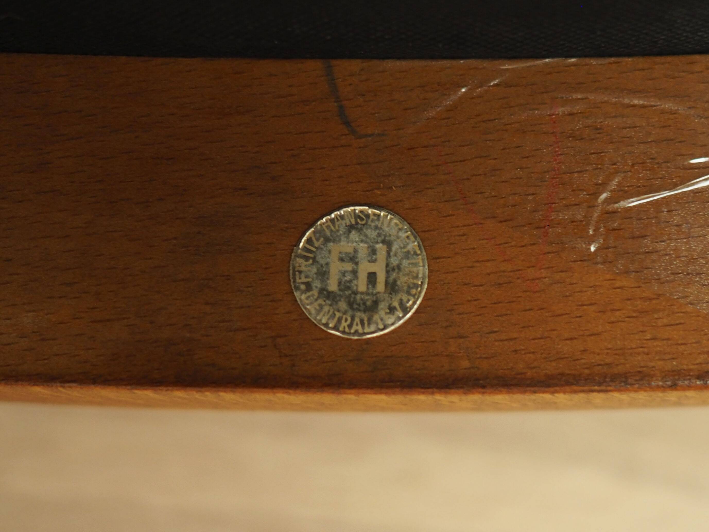 Set of four beech chairs, Danish design, 1950s, designer: Holger Jacobsen,