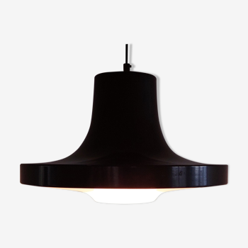 Brown metal pendant lamp with perspex diffuser for ab fagerhult, sweden