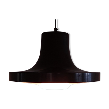 Brown metal pendant lamp with perspex diffuser for ab fagerhult, sweden