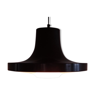 Brown metal pendant lamp with perspex diffuser for ab fagerhult, sweden