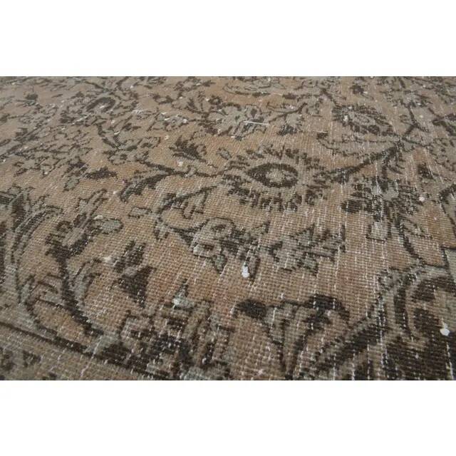 1970s Vintage Persian Handknotted Wool Orange Oversize Area Rug 290x370