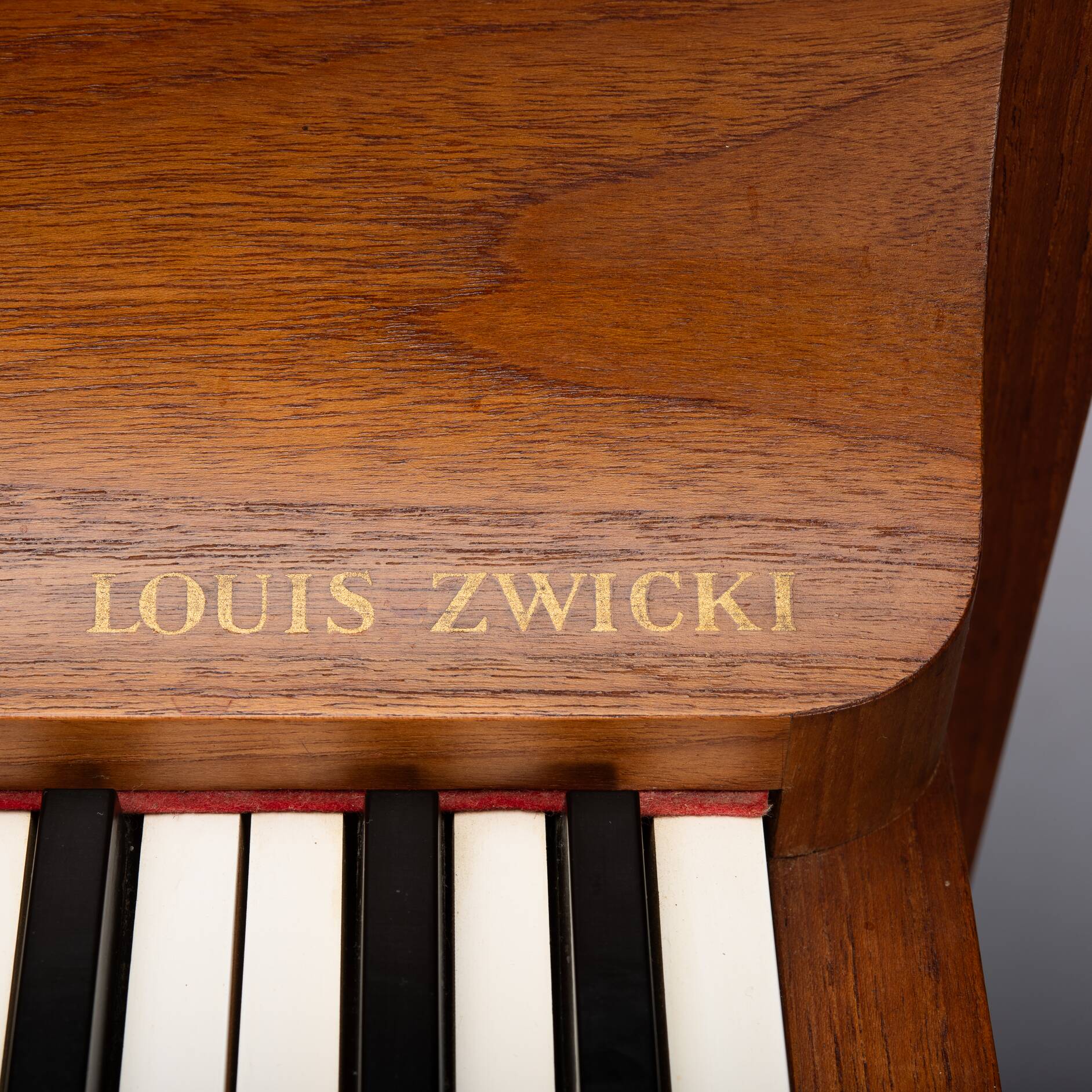 Danish Design Teak Pianette by Louis Zwicki, 1950s
