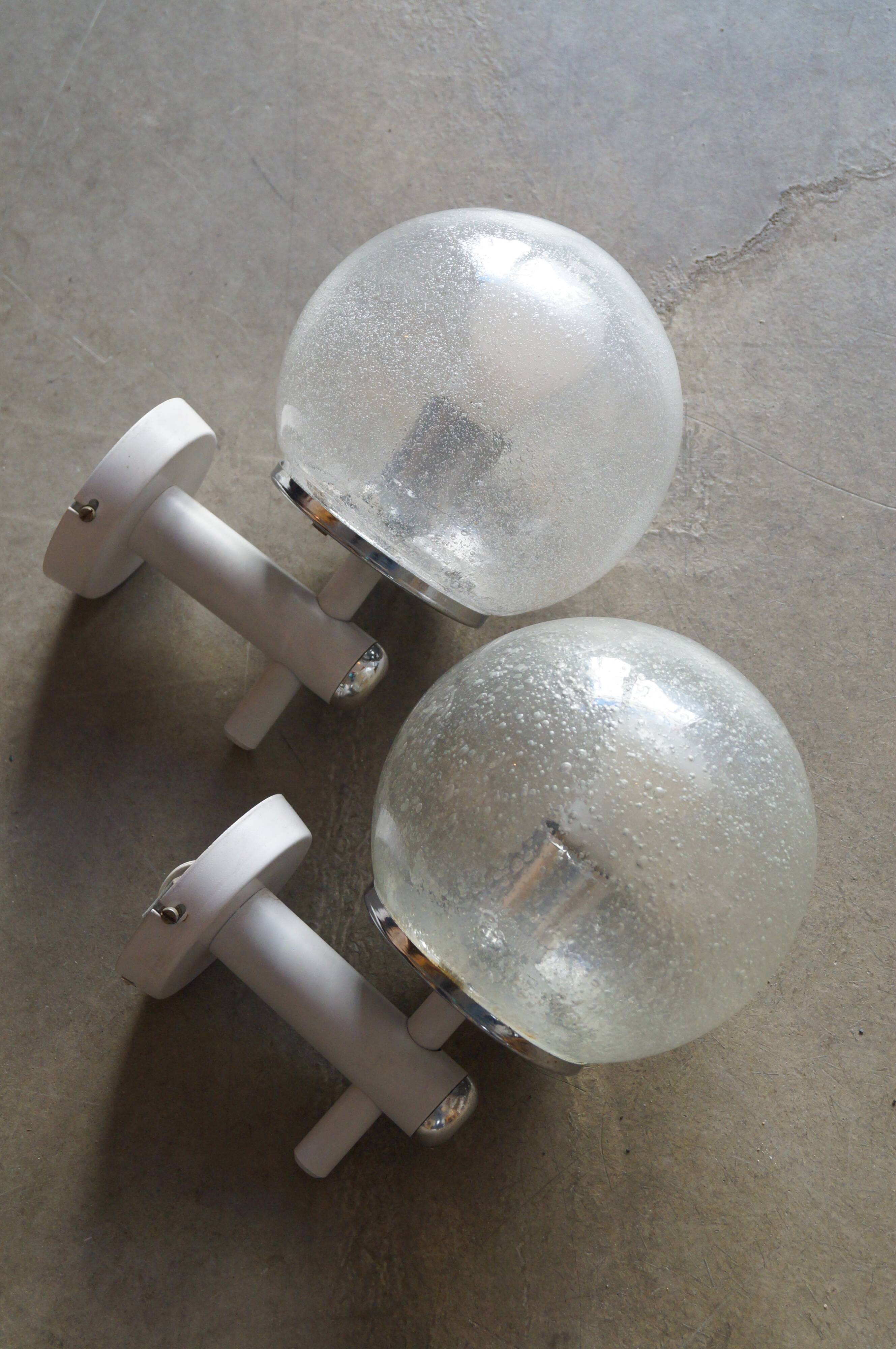 Pair of wall lamps Targetti Sankey 1960