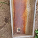 Old zinc bathtub