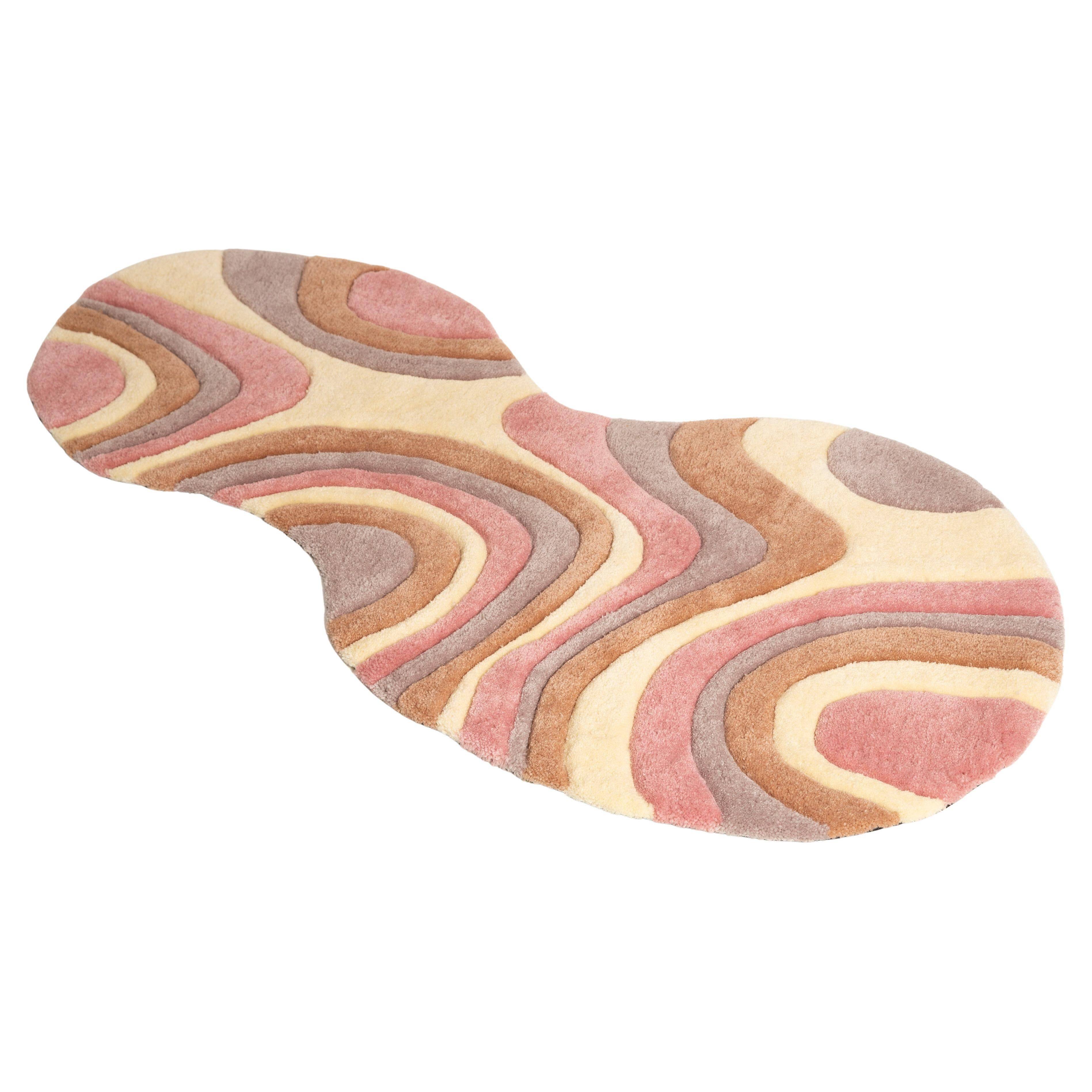 Mid-century wool rug, handmade, Poland, Europe, 1960s