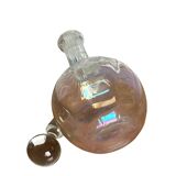 Round iridescent glass carafe, 20th century