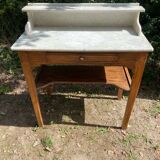 1900s wooden and marble dressing table