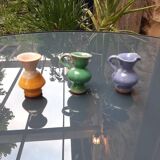 Set of 3 mini terracotta pitchers