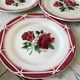 set of 6 dessert plates Digoin Sarreguemines model Cibon years 30-40