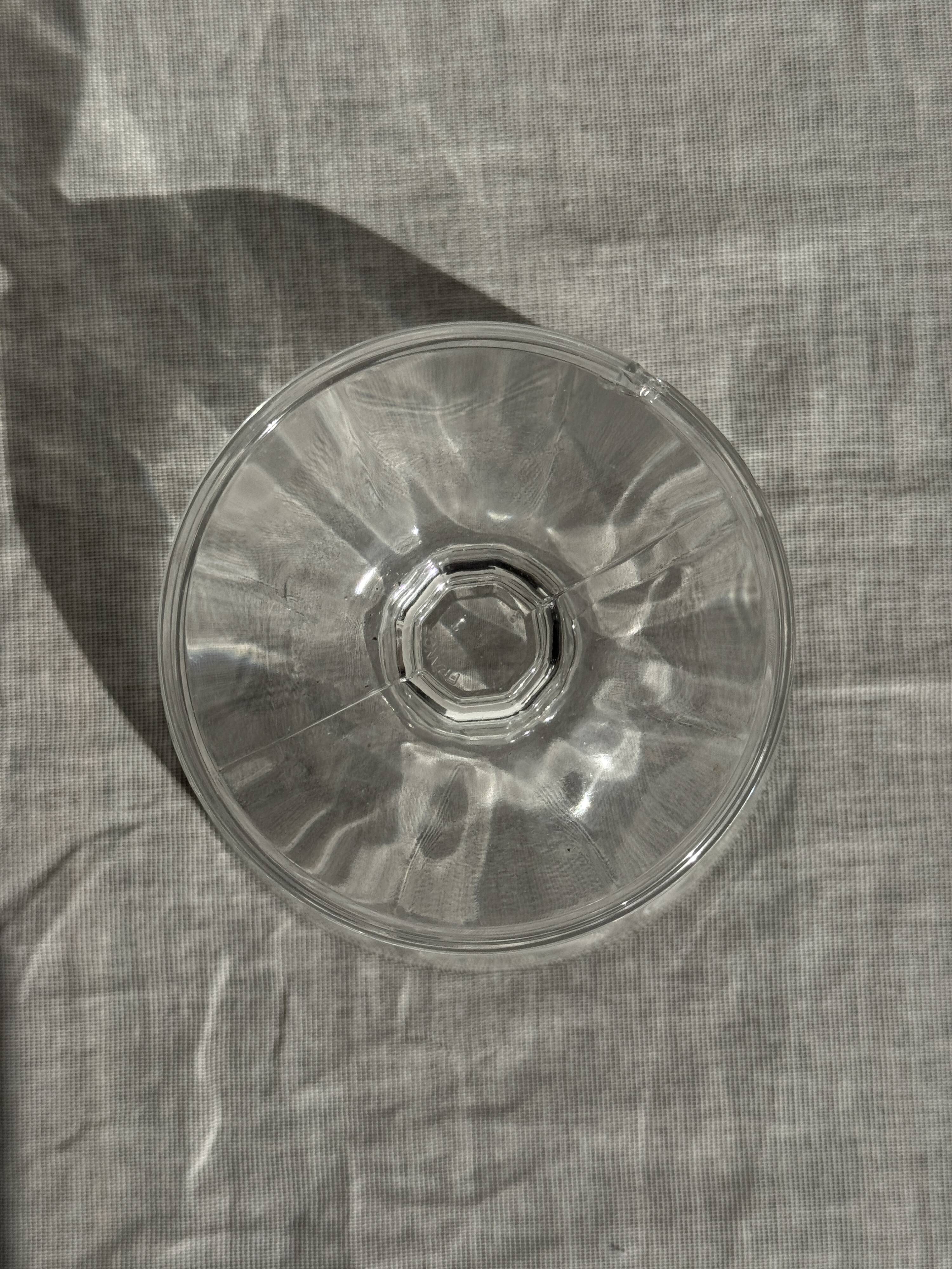 Set of 10 small vintage glass ice cream bowls.