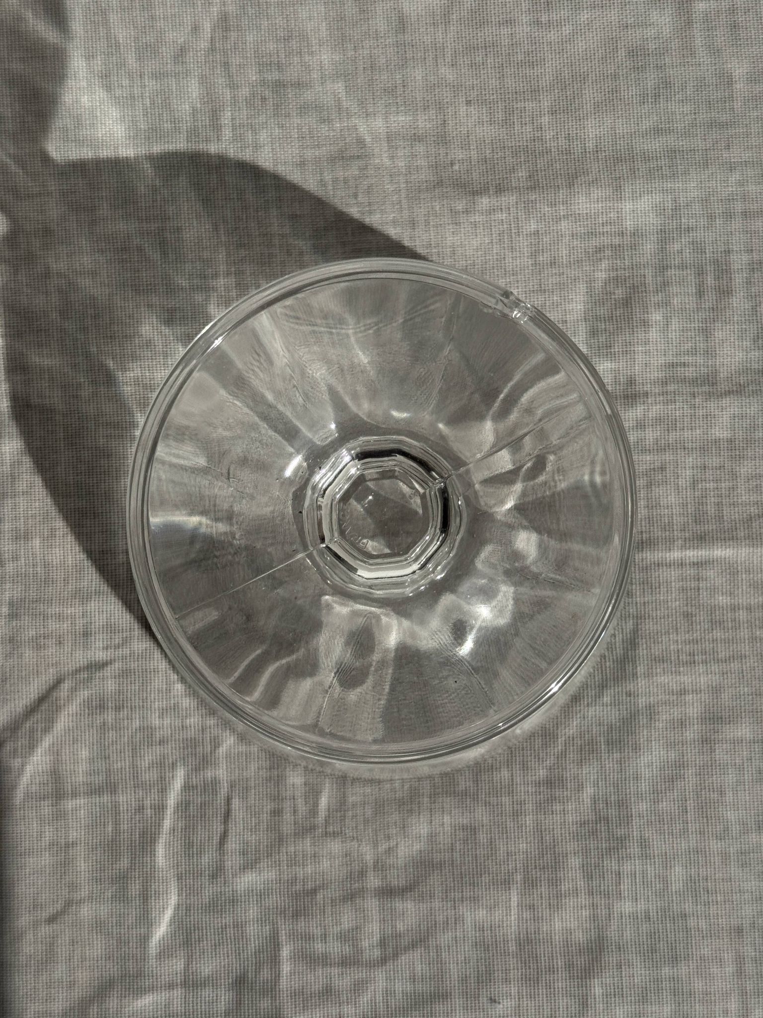 Set of 10 small vintage glass ice cream bowls.