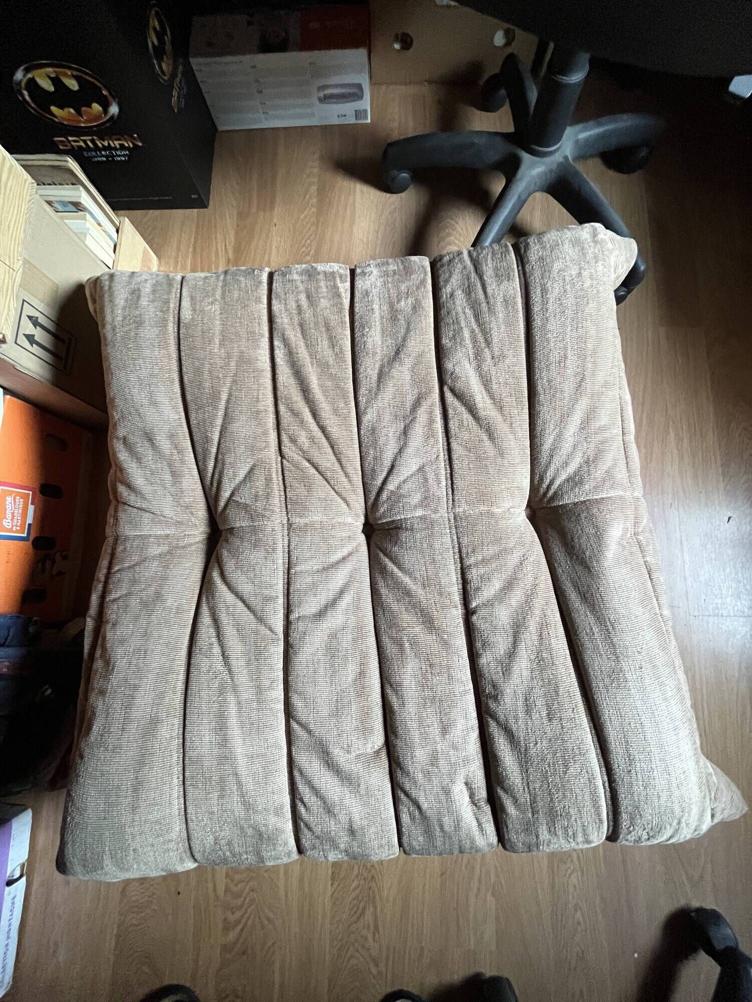 Pouf Togo by Michel Ducaroy for Ligne Roset velvet taupe