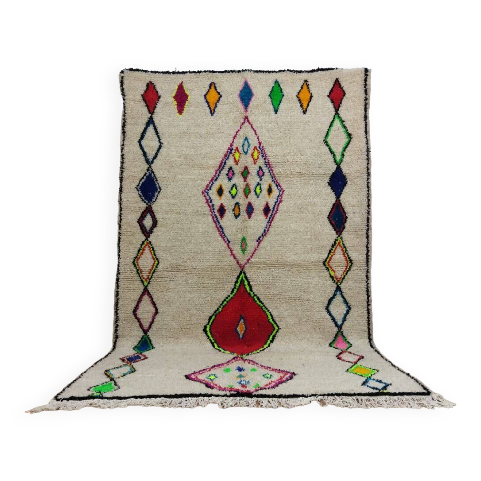 Handmade wool Berber rug 260x160cm