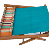 Folding fisherman's chair in wood and fabric