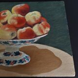 Painting oil on panel still life apples