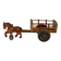 Antique wooden pull-along toy, horse and cart, 1960s