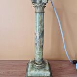 Lamp base in the shape of a Corinthian column in onyx and bronze - Napoleon III late 19th century