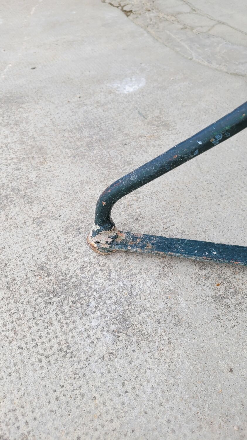 Parisian bistro pedestal table in antique marble