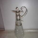 Silver glass and metal ewer