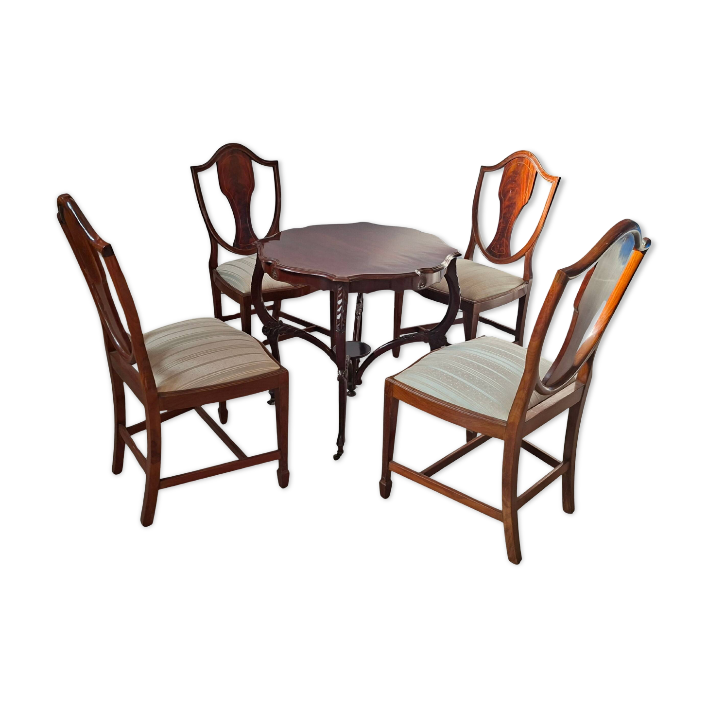 Ensemble de thé, table et 4 chaises, années 50