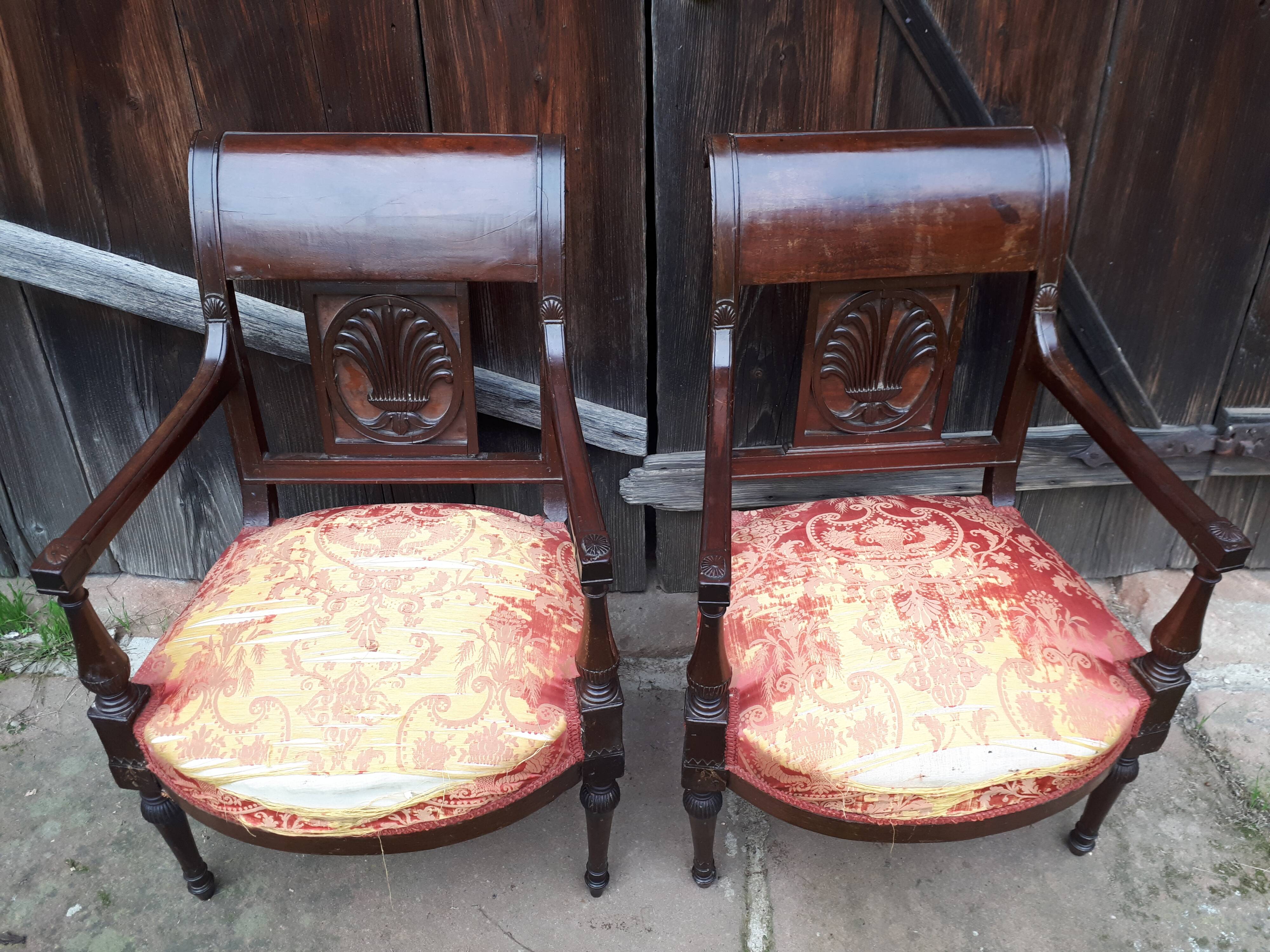 Pair of Jacob Desmalter armchairs