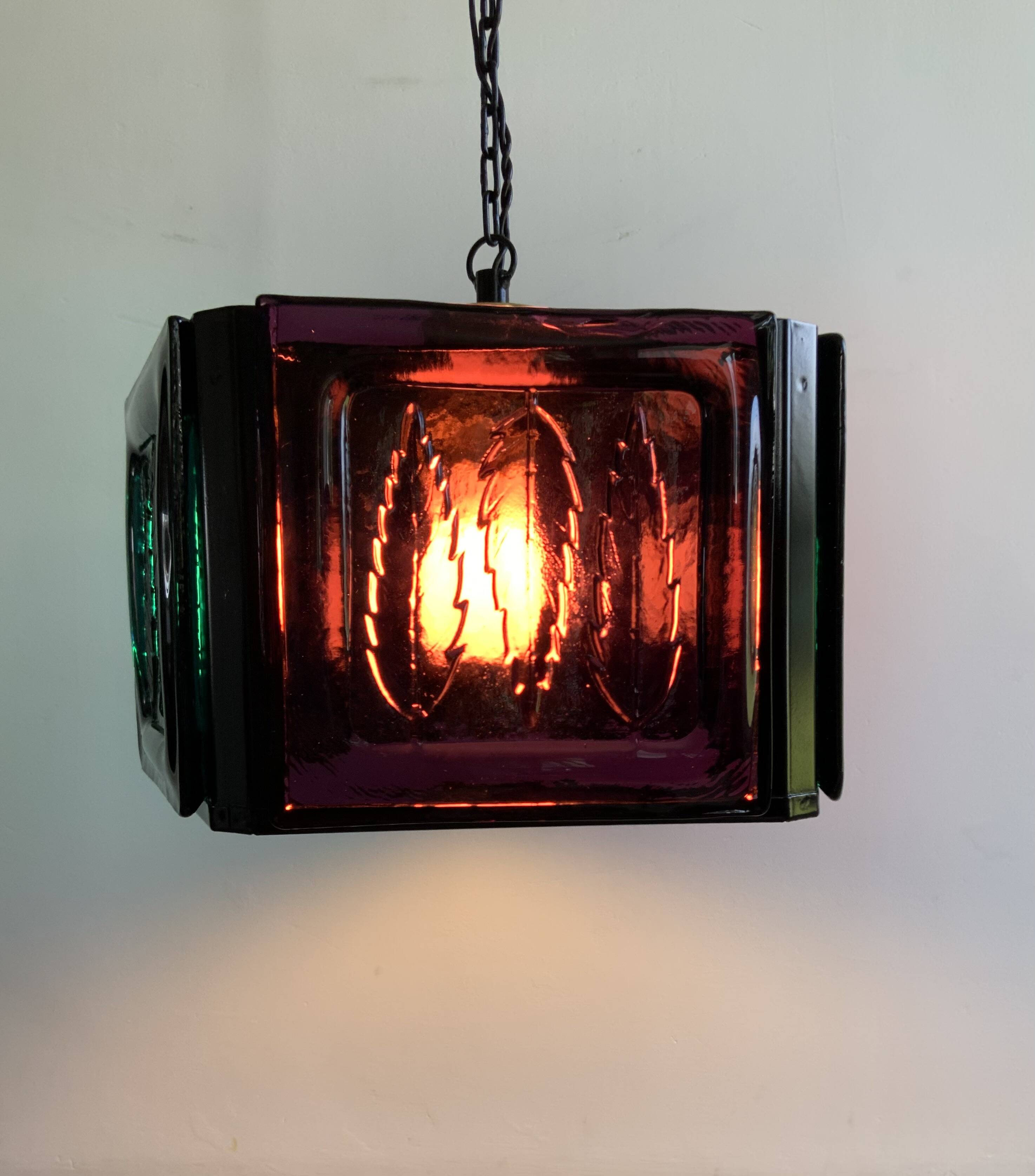 Mid Century Modern Erik Hoglund Ceiling Lamp Glass Kosta Boda 1970s