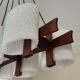 Teak chandelier and vintage design wall lamp 60 years