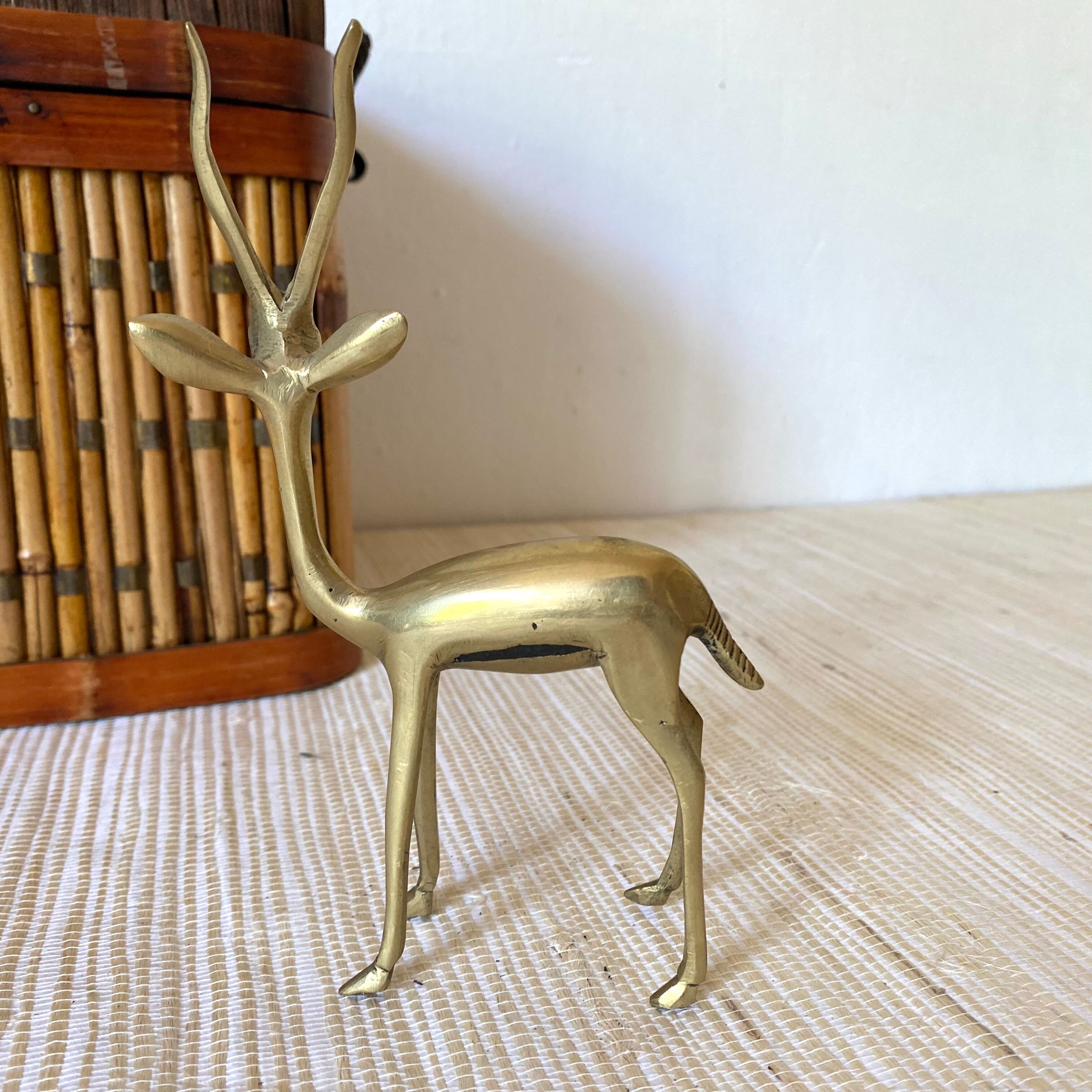 Antelope in gilded brass