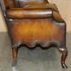 Victorian restored George II style high-back leather canapé