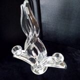 2-branch candle holder in Vannes crystal
