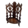Petite étagère d’angle en bois sculpté