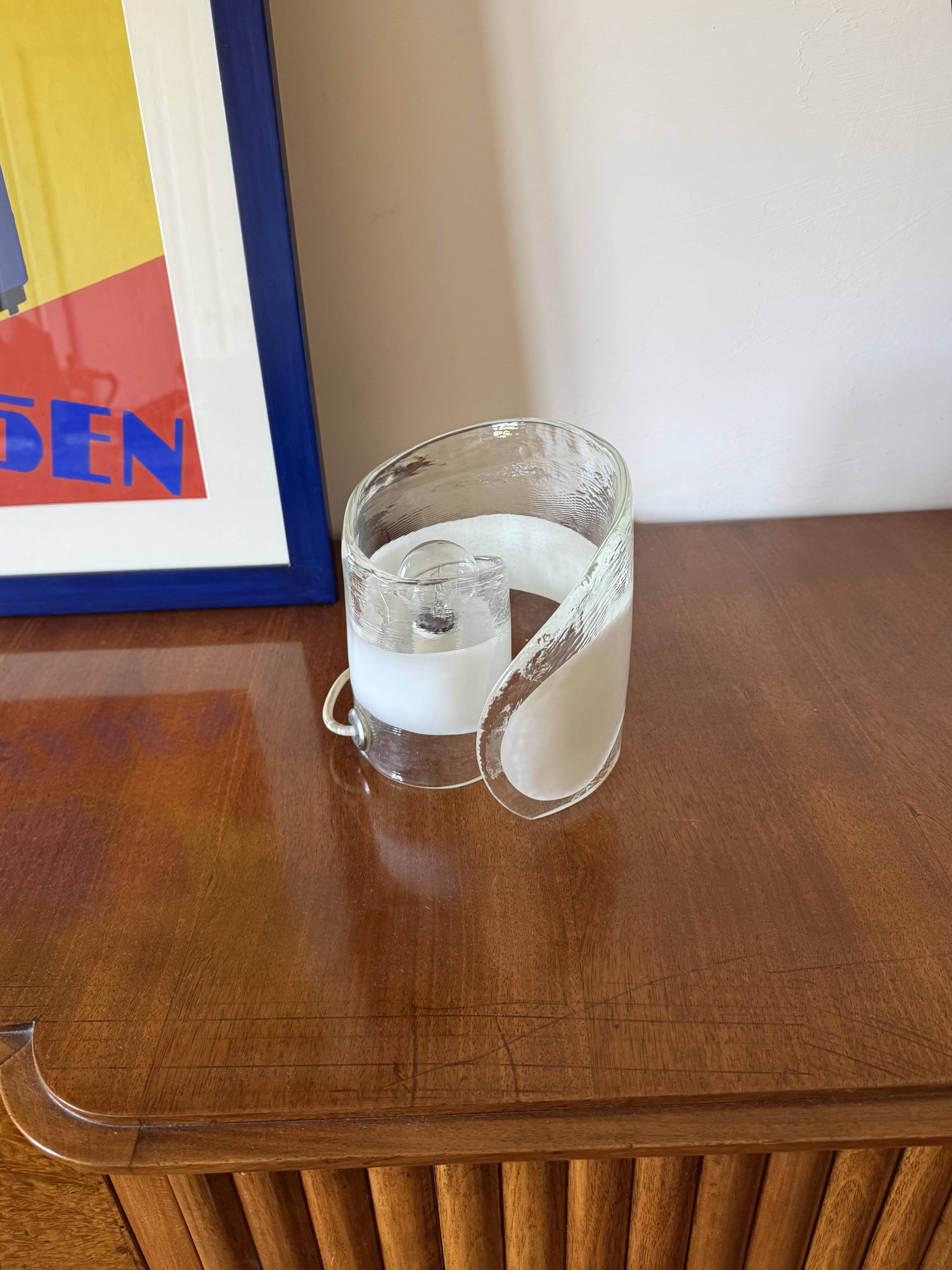 Murano blown glass sculptural table lamp, La Murrina Italy 1970s