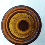 Henkel orange-brown glass vase