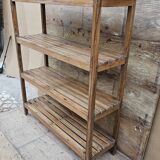 Ancien rack - étagère en teck birman