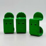 Set of Green Wall Hooks by Ambrogio Rossari for Gedy, 1970s