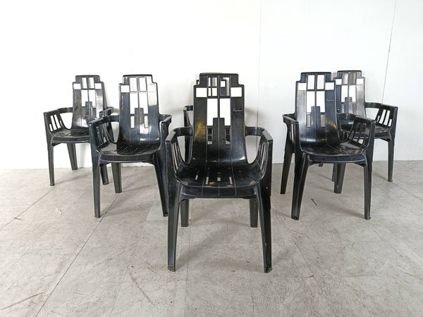 Chaises Boston par Pierre Paulin pour Henry Massonnet, 1988, Set de 6