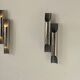 Pair of vintage double wall lights, chrome metal, Delightfull Galiano