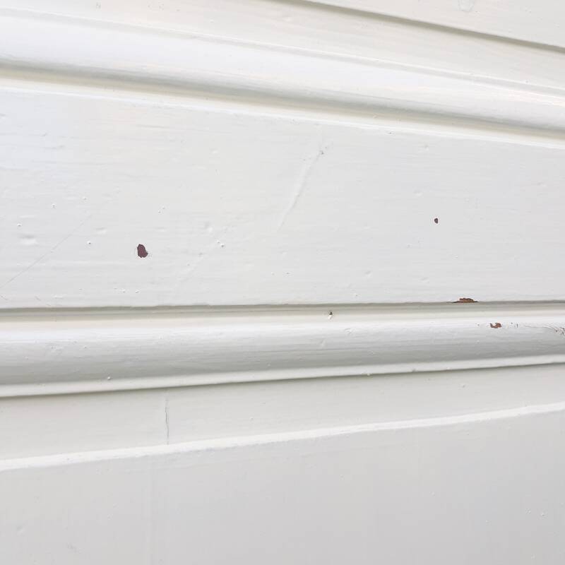 Communication door H218.5xL80cm, old panelled and moulded.