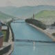 Oil signed 60/ 50 - circa 1930 - lake scene