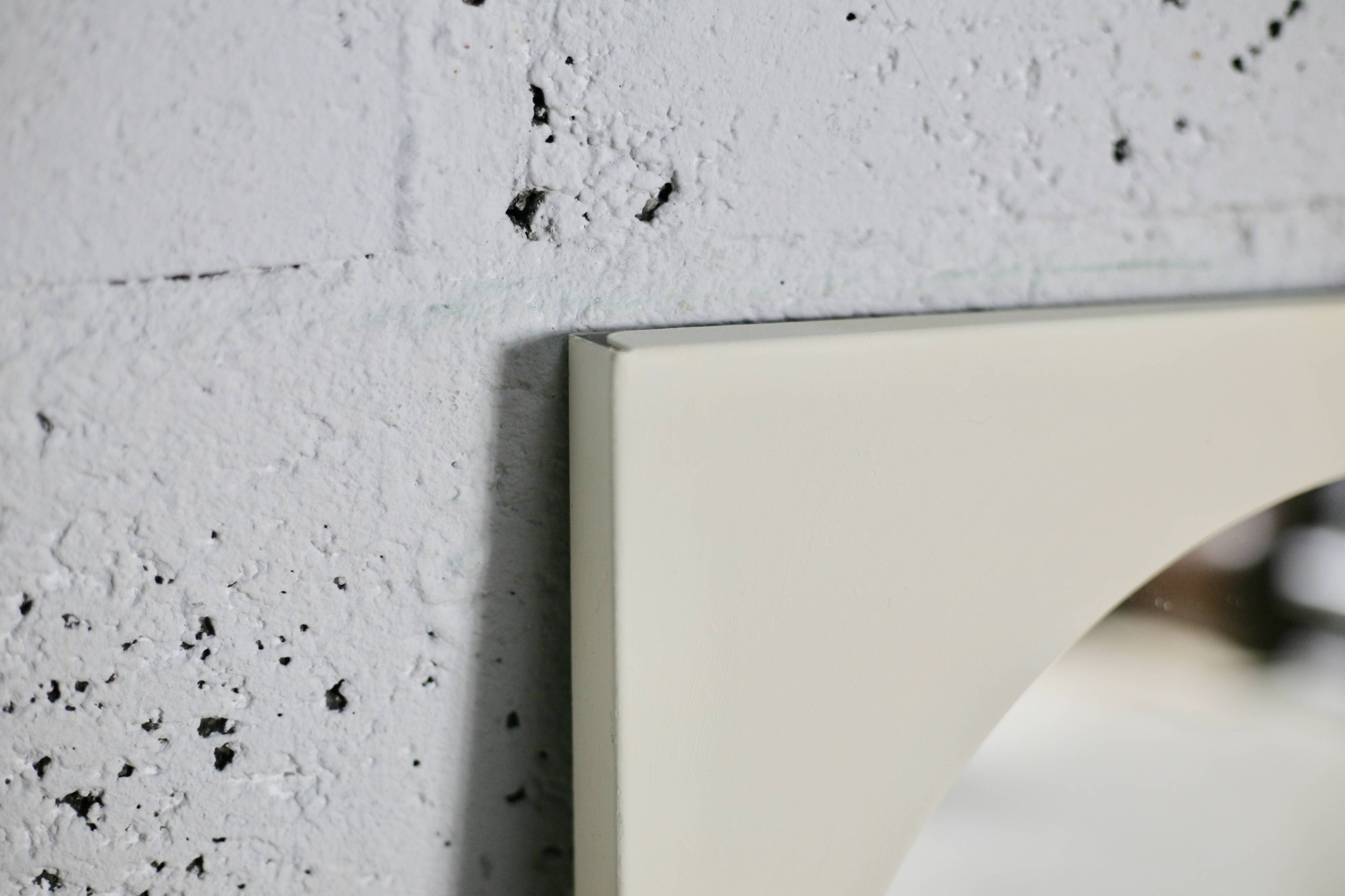 "space age" mirror, steel, 70s.