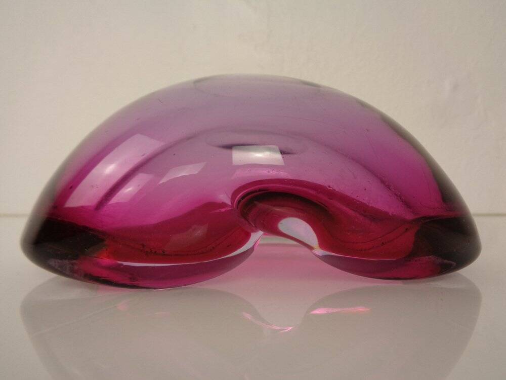 Sommerso Murano Glass Ashtray, Italy, 1960s