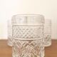 service of 6 vintage whiskey glasses in chiseled glass