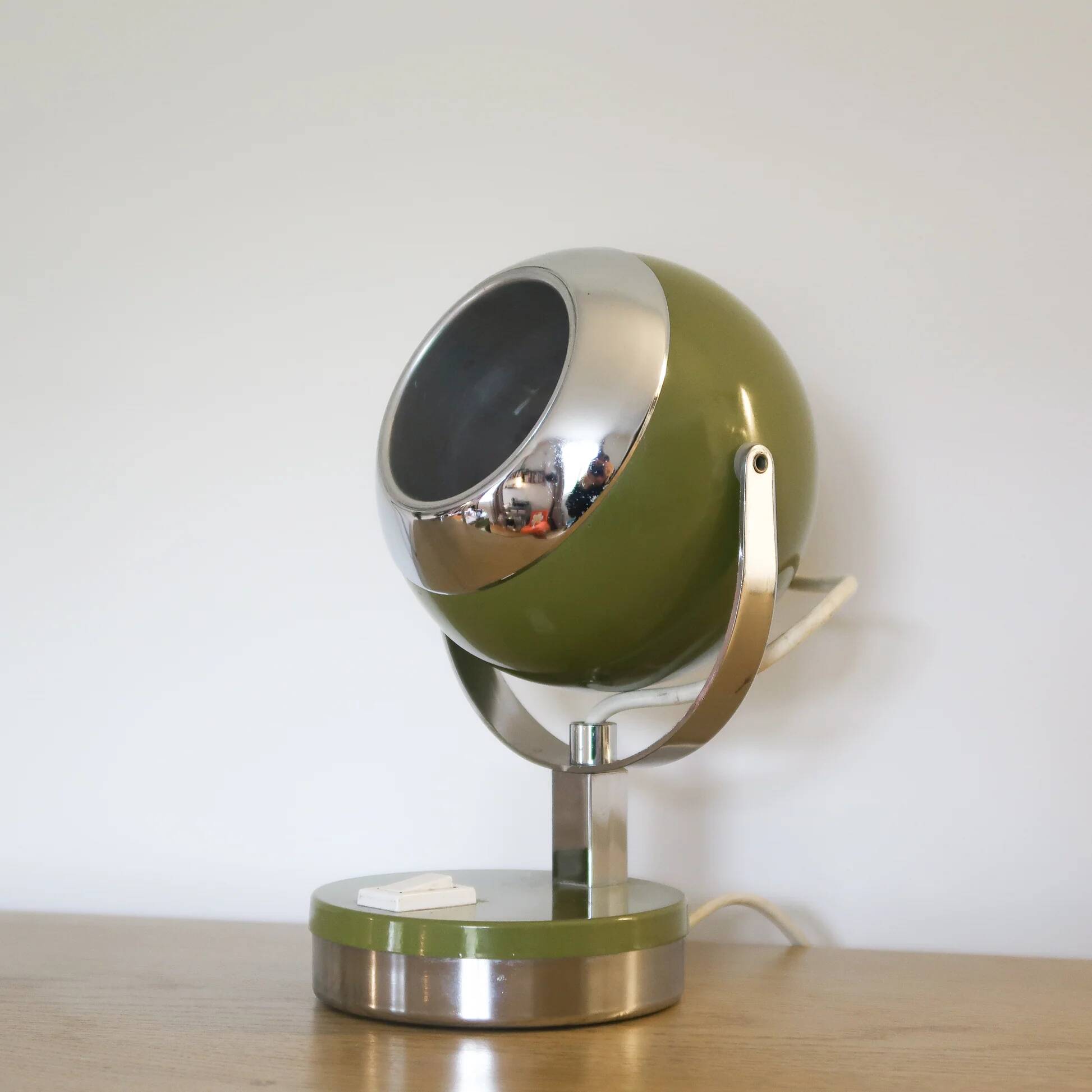 Lampe eyeball vintage vert olive