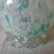 Blue speckled glass vase
