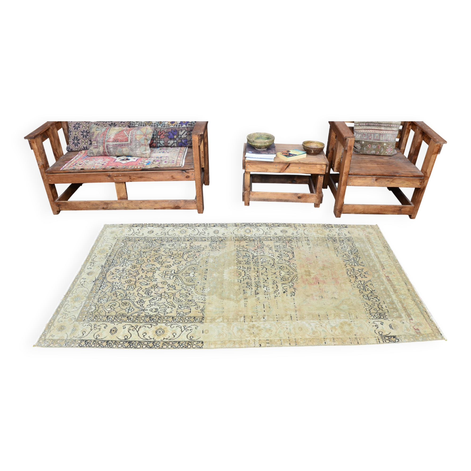 Neutral Antique Vintage Carpet sku  2502
