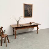19th century walnut drapery table 2m1